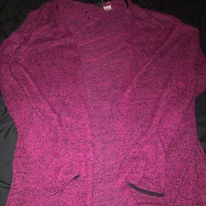 Size small purple cardigan.